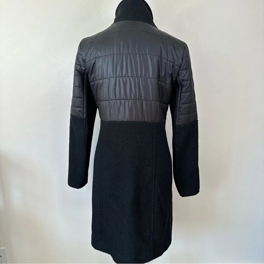 BCBGeneration Quilted Textured Long Asymmetric Zipper Jacket - Picture 4 of 16